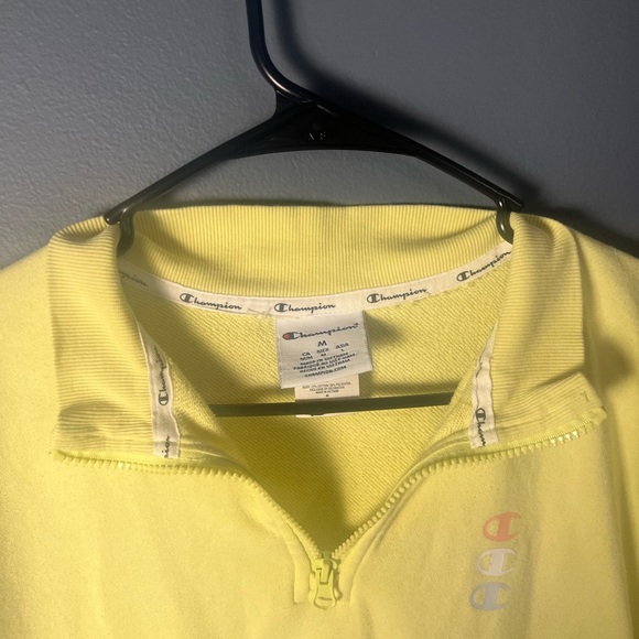 Champion Women’s Yellow Quarter Zip Sweatshirt – Size M - Picture 4 of 9
